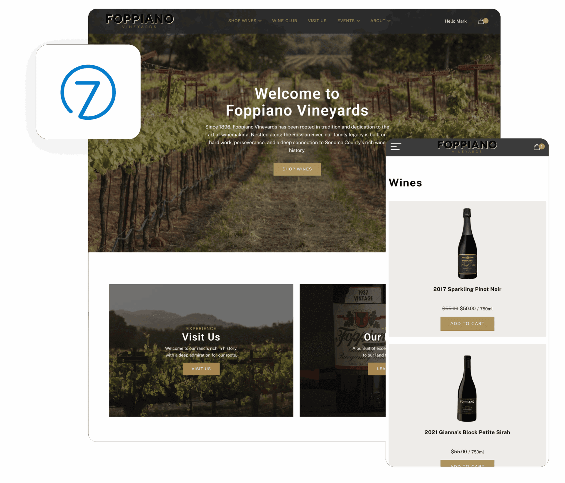 Foppiano Vineyards, built on Commerce7