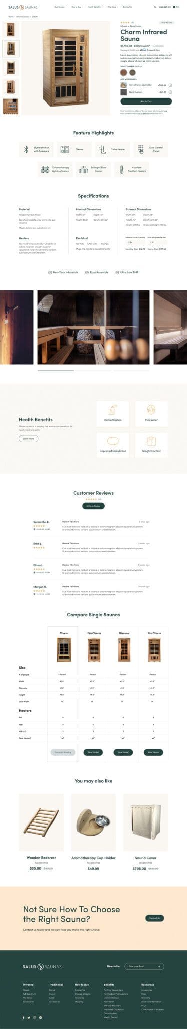 Salus Saunas - Case Study Challenge Image